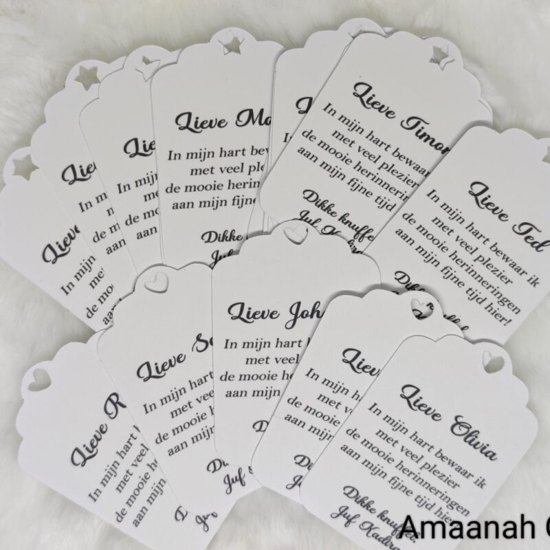 Cadeau labels (9 stuks)