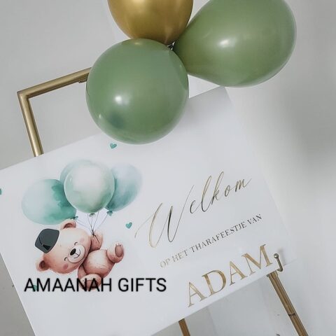 Welkomstbord Geboortefeest