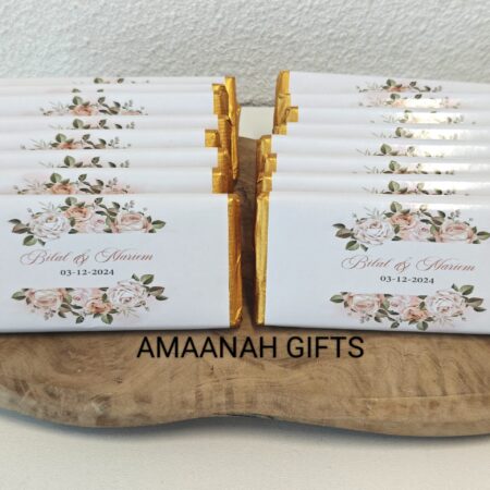 Bruiloft chocolade bedankje